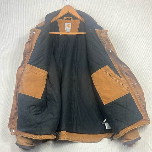 Carhartt Men’s XL Canvas Utility Barn Coat Corduroy Collar Heavyweight Canvas - Picture 10 of 13